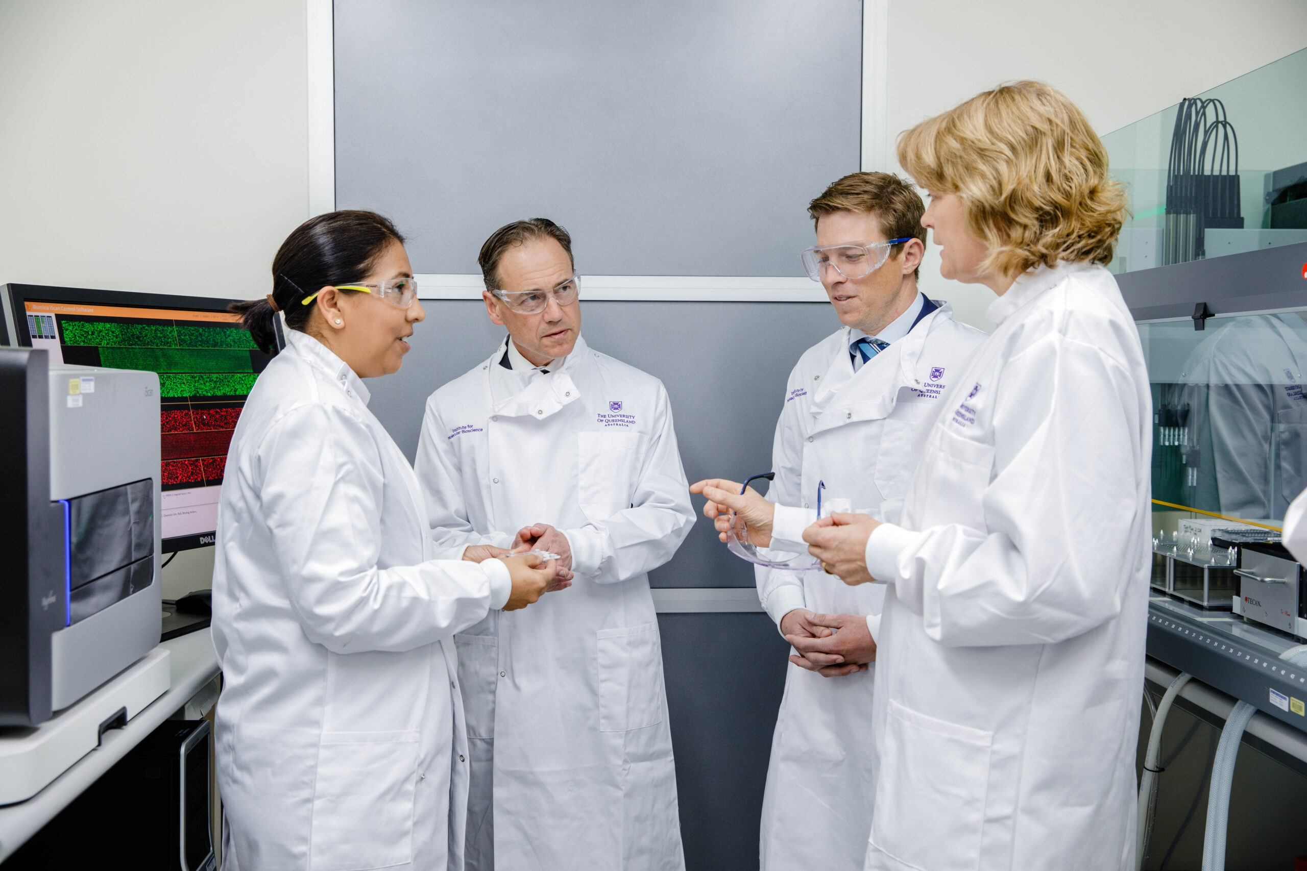 for OMC NHMRC Investigators Henders, Hunt and Wray with Juilian Simmons MP